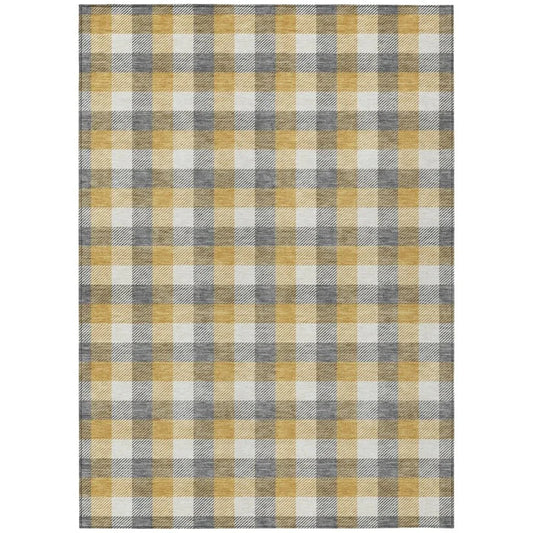 Nahlia Gray Washable Indoor-Outdoor Rug-Outdoor Rugs-LOOMLAN Rugs-2'6" x 3'10"-LOOMLAN