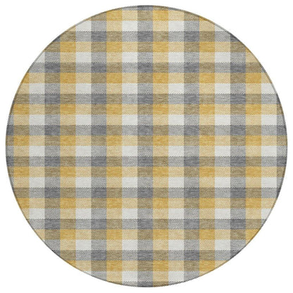 Nahlia Gray Washable Indoor-Outdoor Rug-Outdoor Rugs-LOOMLAN Rugs-8' x 8'-LOOMLAN