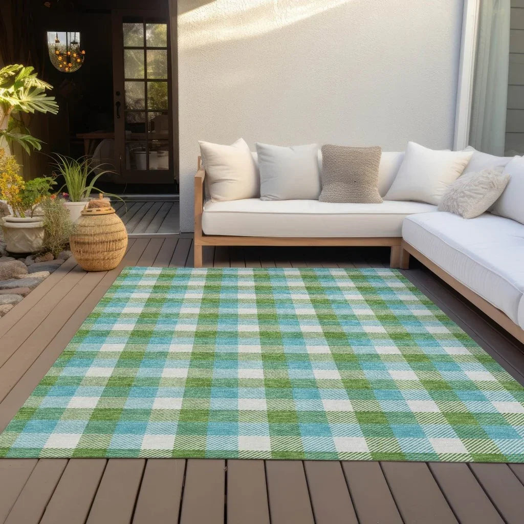 Nahlia Lime Washable Indoor-Outdoor Rug-Outdoor Rugs-LOOMLAN Rugs-LOOMLAN