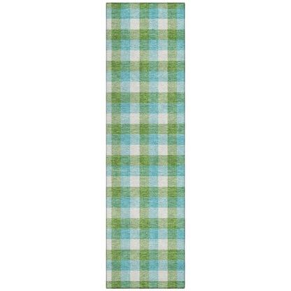 Nahlia Lime Washable Indoor-Outdoor Rug-Outdoor Rugs-LOOMLAN Rugs-2'3" x 7'6"-LOOMLAN