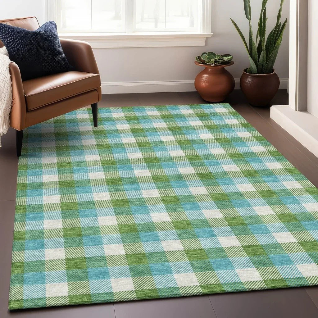 Nahlia Lime Washable Indoor-Outdoor Rug-Outdoor Rugs-LOOMLAN Rugs-LOOMLAN