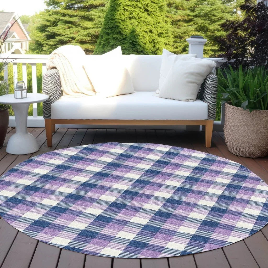 Nahlia Navy Washable Indoor-Outdoor Rug-Outdoor Rugs-LOOMLAN Rugs-LOOMLAN