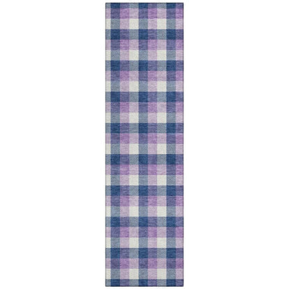 Nahlia Navy Washable Indoor-Outdoor Rug-Outdoor Rugs-LOOMLAN Rugs-2'3" x 7'6"-LOOMLAN