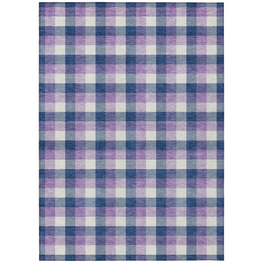 Nahlia Navy Washable Indoor-Outdoor Rug-Outdoor Rugs-LOOMLAN Rugs-2'6" x 3'10"-LOOMLAN