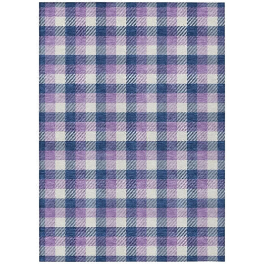 Nahlia Navy Washable Indoor-Outdoor Rug-Outdoor Rugs-LOOMLAN Rugs-2'6" x 3'10"-LOOMLAN