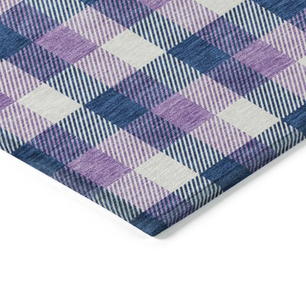 Nahlia Navy Washable Indoor-Outdoor Rug-Outdoor Rugs-LOOMLAN Rugs-LOOMLAN
