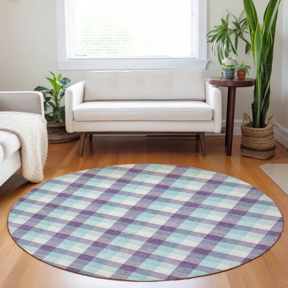Nahlia Purple Washable Indoor-Outdoor Rug-Outdoor Rugs-LOOMLAN Rugs-LOOMLAN