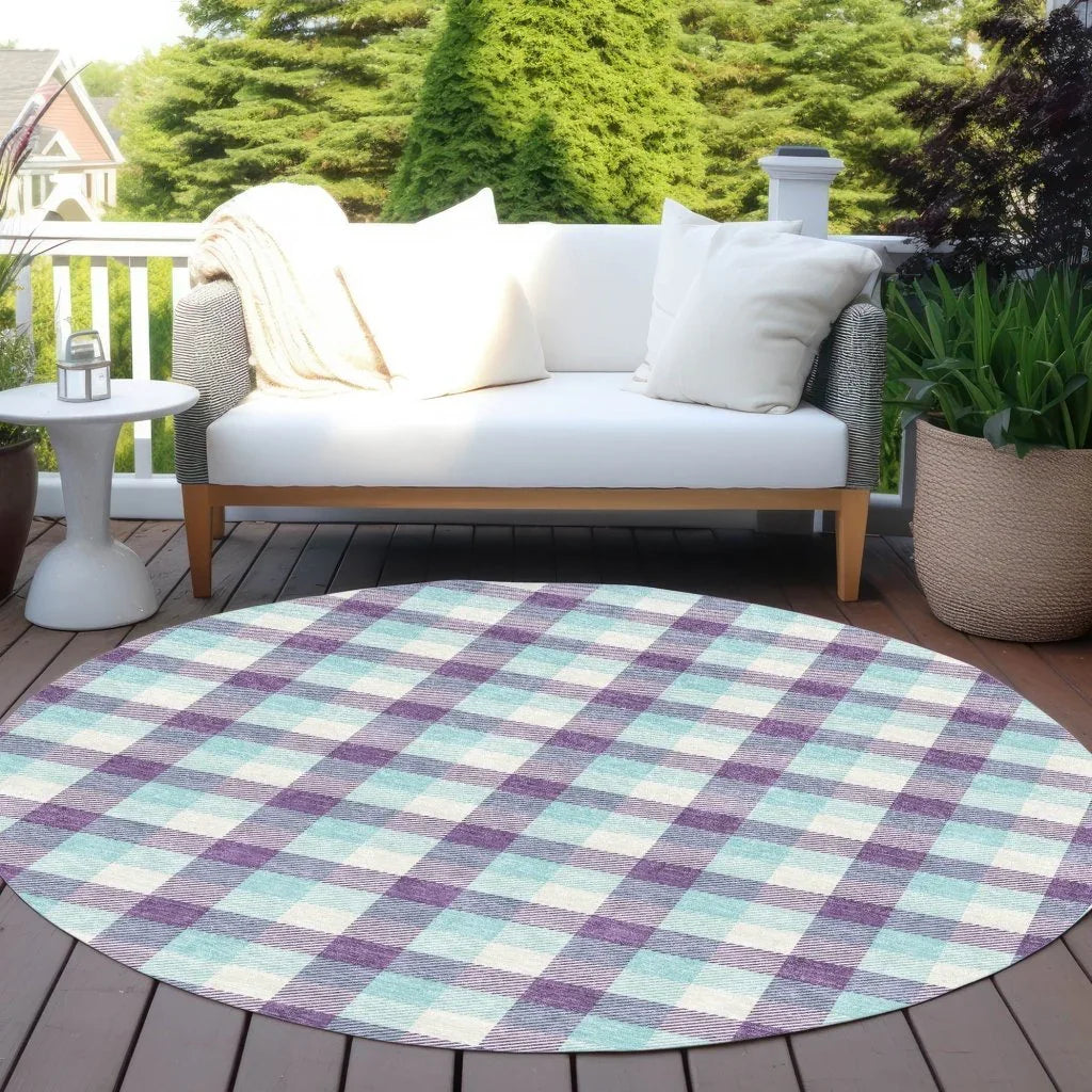 Nahlia Purple Washable Indoor-Outdoor Rug-Outdoor Rugs-LOOMLAN Rugs-LOOMLAN