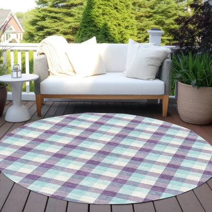 Nahlia Purple Washable Indoor-Outdoor Rug-Outdoor Rugs-LOOMLAN Rugs-LOOMLAN