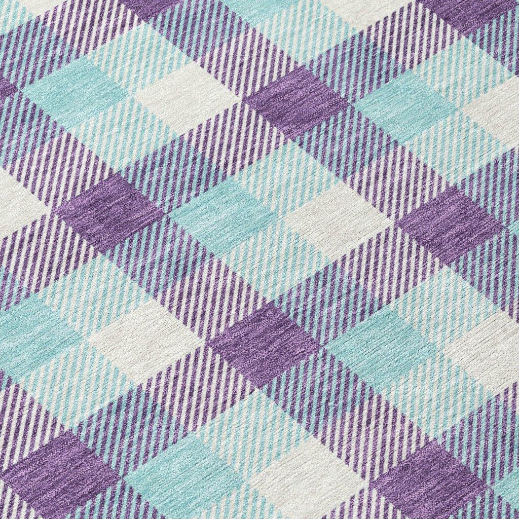 Nahlia Purple Washable Indoor-Outdoor Rug-Outdoor Rugs-LOOMLAN Rugs-LOOMLAN