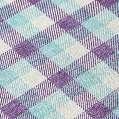 Nahlia Purple Washable Indoor-Outdoor Rug-Outdoor Rugs-LOOMLAN Rugs-LOOMLAN