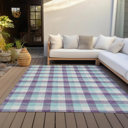 Nahlia Purple Washable Indoor-Outdoor Rug-Outdoor Rugs-LOOMLAN Rugs-LOOMLAN