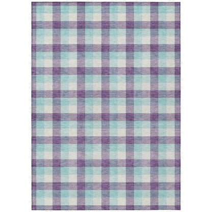 Nahlia Purple Washable Indoor-Outdoor Rug-Outdoor Rugs-LOOMLAN Rugs-2'6" x 3'10"-LOOMLAN