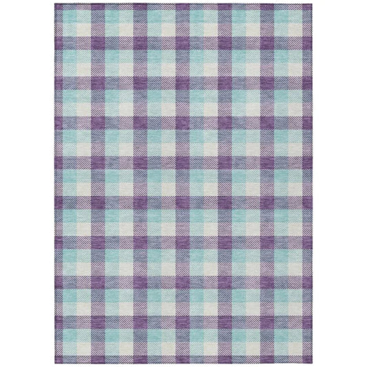 Nahlia Purple Washable Indoor-Outdoor Rug-Outdoor Rugs-LOOMLAN Rugs-2'6" x 3'10"-LOOMLAN