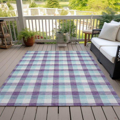 Nahlia Purple Washable Indoor-Outdoor Rug-Outdoor Rugs-LOOMLAN Rugs-LOOMLAN