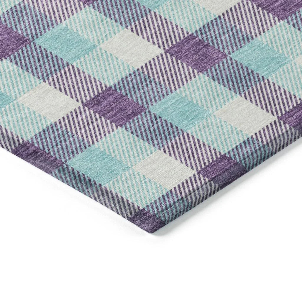 Nahlia Purple Washable Indoor-Outdoor Rug-Outdoor Rugs-LOOMLAN Rugs-LOOMLAN