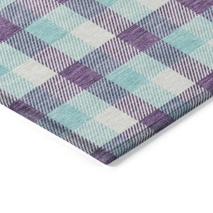 Nahlia Purple Washable Indoor-Outdoor Rug-Outdoor Rugs-LOOMLAN Rugs-LOOMLAN