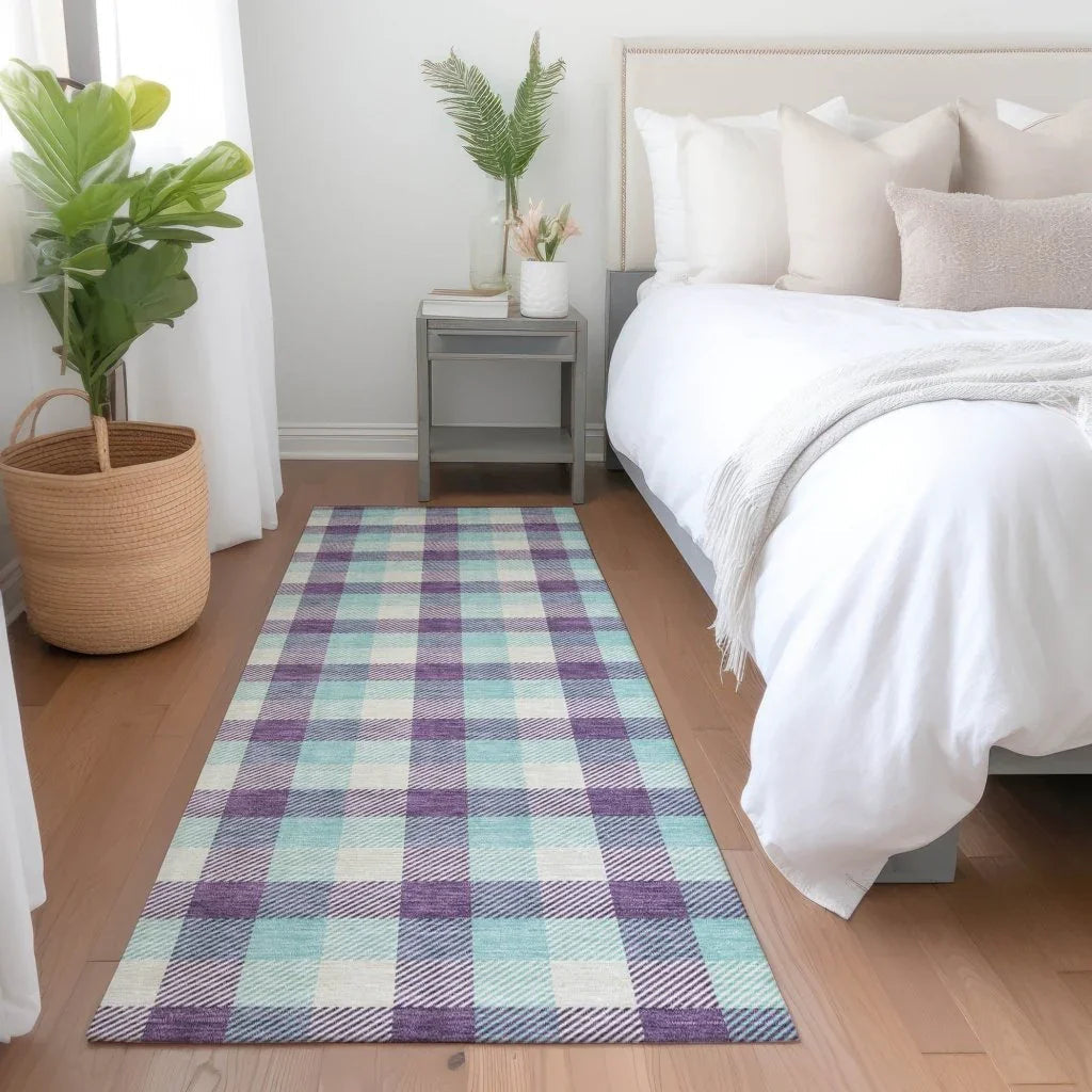Nahlia Purple Washable Indoor-Outdoor Rug-Outdoor Rugs-LOOMLAN Rugs-LOOMLAN
