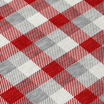 Nahlia Red Washable Indoor-Outdoor Rug-Outdoor Rugs-LOOMLAN Rugs-LOOMLAN