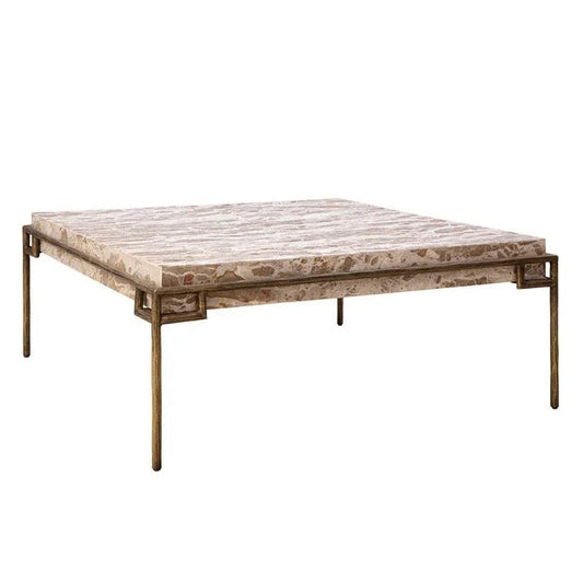 Nala Marble Top Square Coffee Table - LOOMLAN - Furniture Classics - Coffee Tables