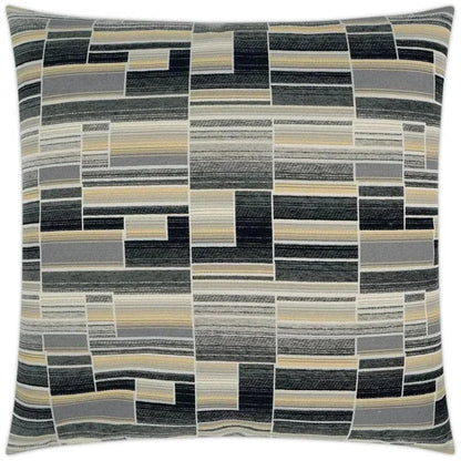 Naman Abstract Black Yellow Large Throw Pillow Insert - LOOMLAN - D.V. Kap - Throw Pillows