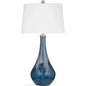 Nanda Glass and fabric Blue Table Lamp - LOOMLAN - Bassett Mirror - Table Lamps