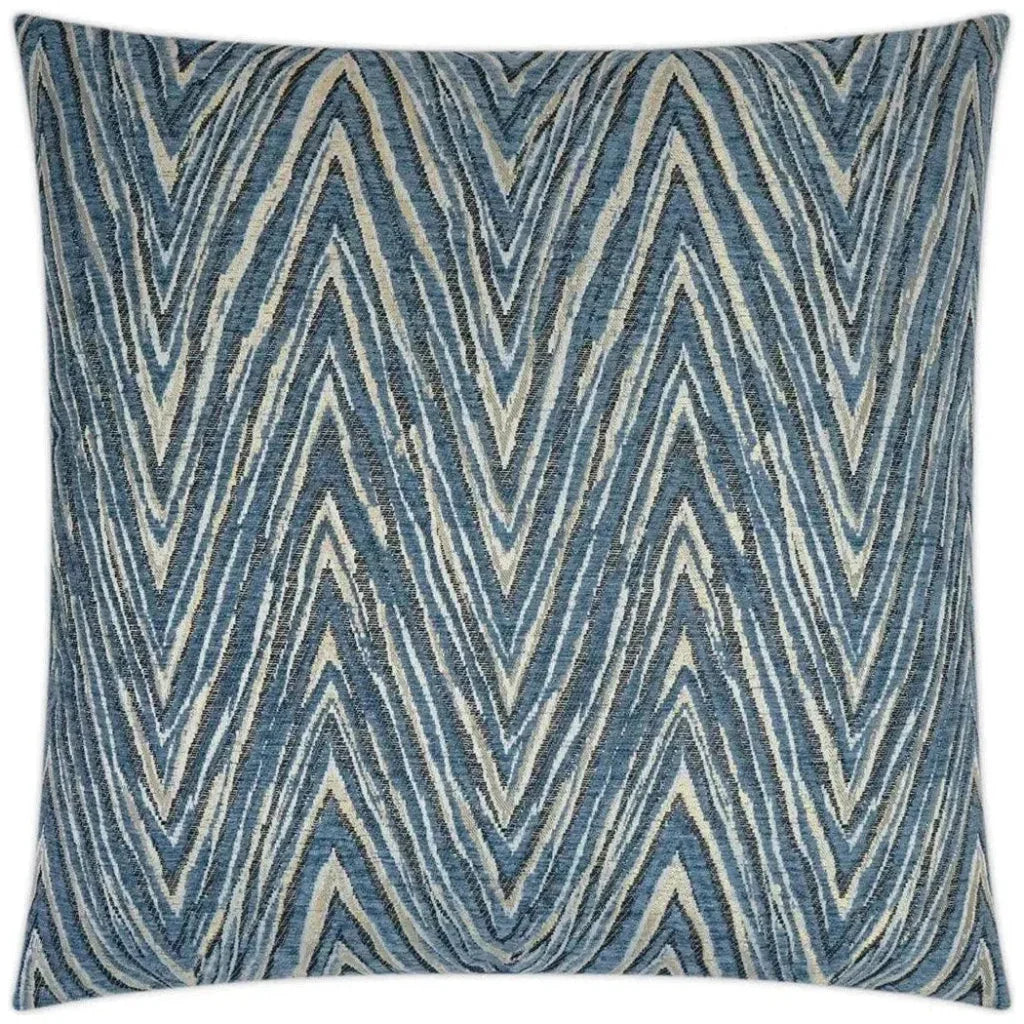 Nanga Blue Glam Chevron Blue Large Throw Pillow Insert - LOOMLAN - D.V. Kap - Throw Pillows