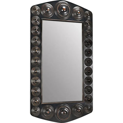 Nanna Mirror, Hand Rubbed Black Light Brown Trim - LOOMLAN - Noir - Wall Mirrors
