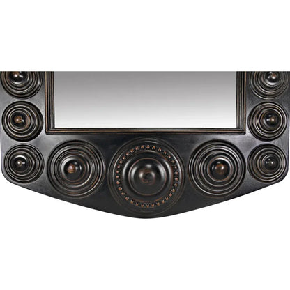 Nanna Mirror, Hand Rubbed Black Light Brown Trim - LOOMLAN - Noir - Wall Mirrors