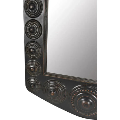 Nanna Mirror, Hand Rubbed Black Light Brown Trim - LOOMLAN - Noir - Wall Mirrors