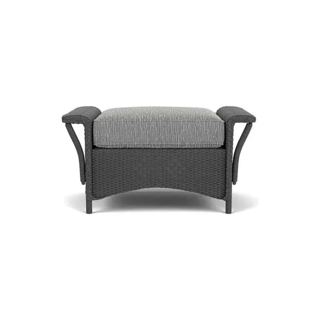 Nantucket Ottoman Premium Wicker Furniture-Outdoor Ottomans-Lloyd Flanders-LOOMLAN