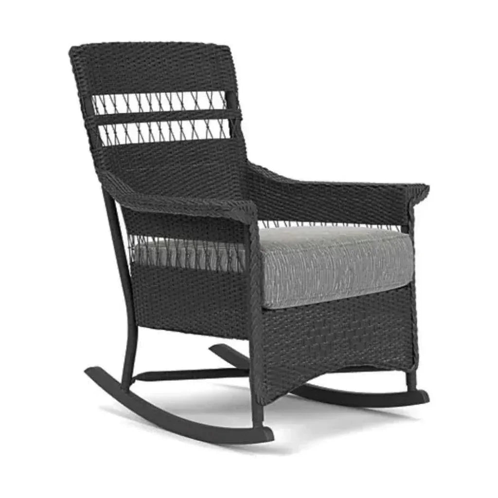 Nantucket Porch Rocker Premium Wicker Furniture-Outdoor Lounge Chairs-Lloyd Flanders-LOOMLAN