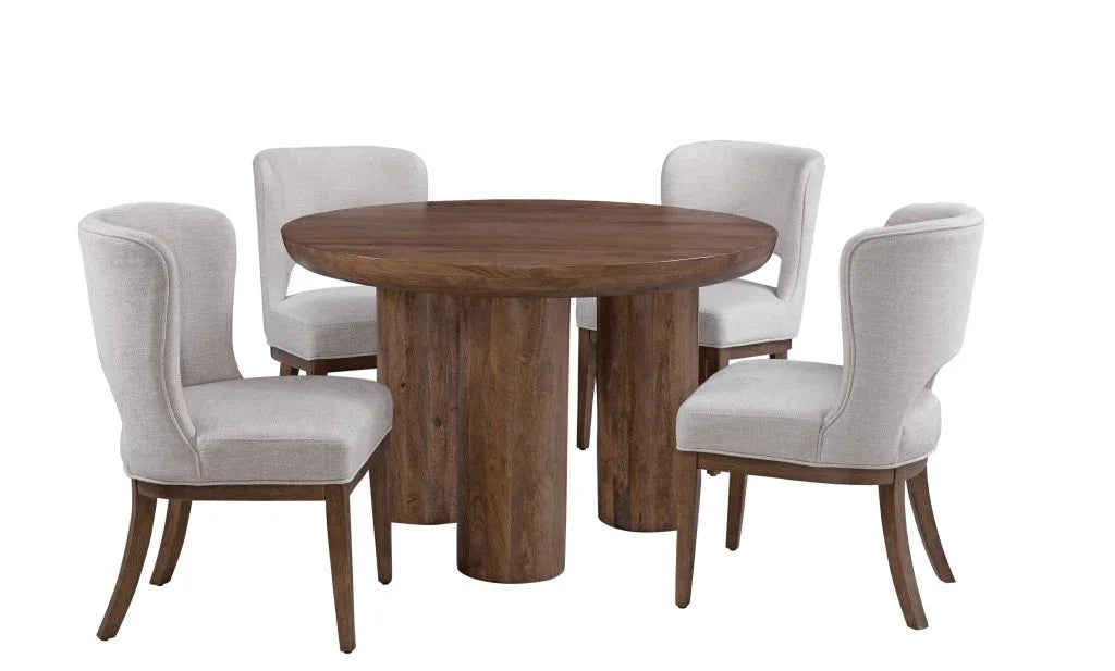 Napa Rustic Brown Wooden Dining Table-Dining Tables-Bassett Mirror-LOOMLAN