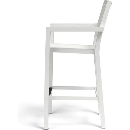 Naples Aluminum Made Sling Outdoor Barstool-Outdoor Bar Stools-Sunset West-LOOMLAN