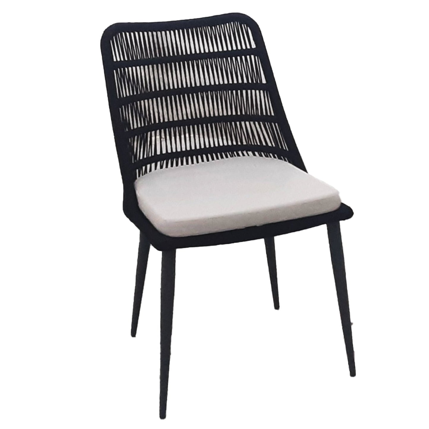 Naples Grey Fabric Outdoor Dining Chair 2PC-Outdoor Dining Chairs-LH Imports-LOOMLAN