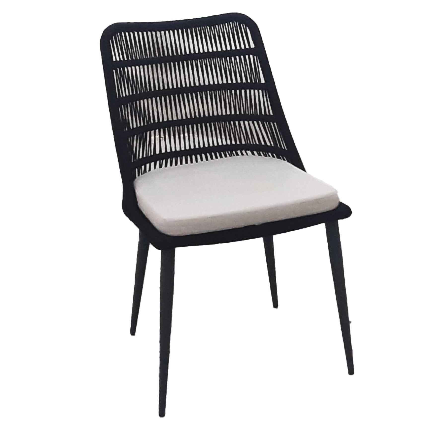 Naples Grey Fabric Outdoor Dining Chair 2PC-Outdoor Dining Chairs-LH Imports-LOOMLAN