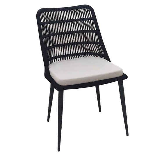 Naples Grey Fabric Outdoor Dining Chair 2PC-Outdoor Dining Chairs-LH Imports-LOOMLAN
