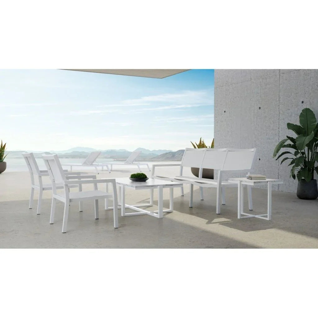 Naples Stackable Sling Outdoor Club Chair-Outdoor Accent Chairs-Sunset West-LOOMLAN