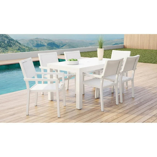 Naples Stackable Sling Outdoor Dining Chair 2PC-Outdoor Dining Chairs-Sunset West-LOOMLAN