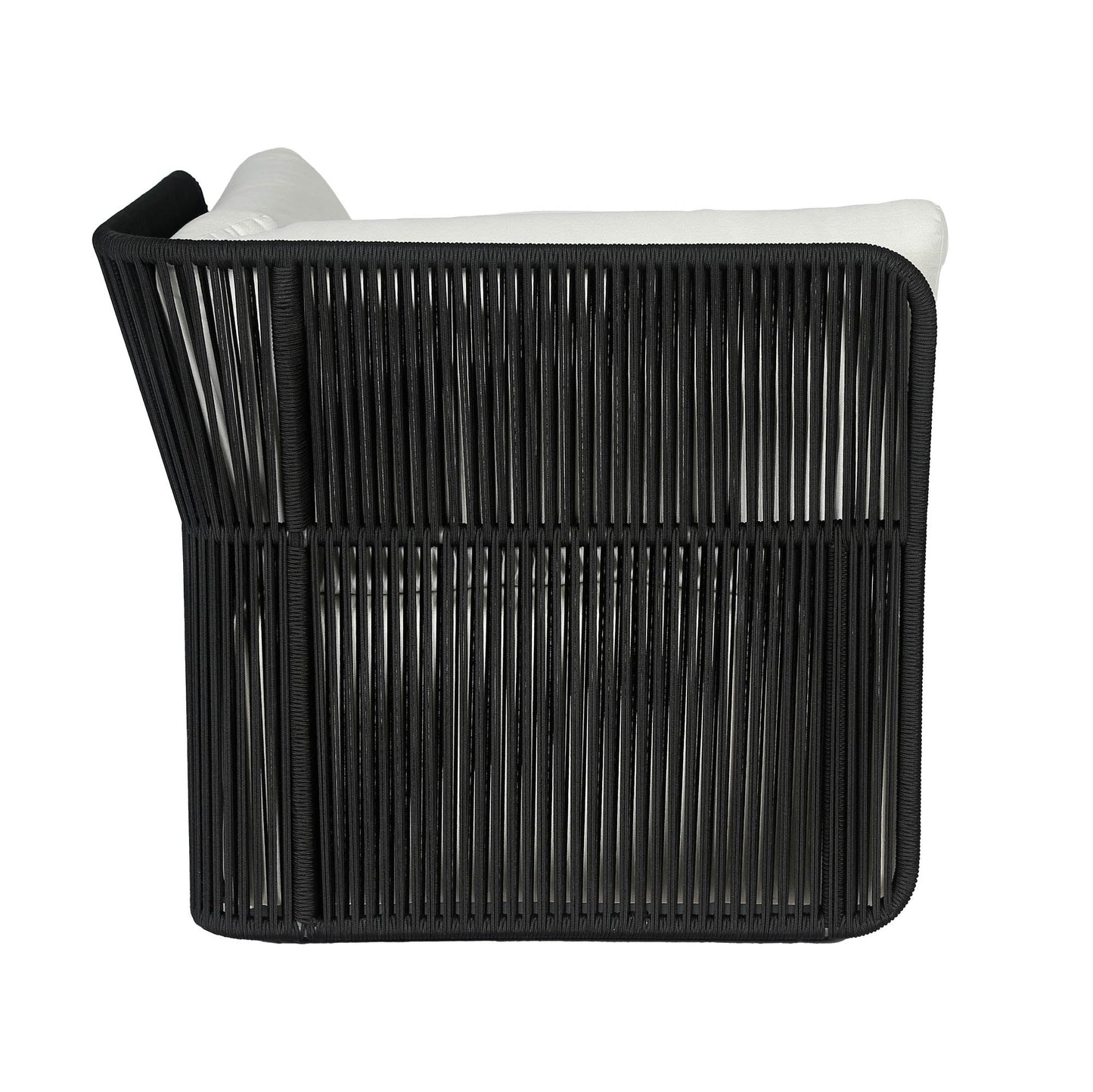 Naples White Fabric Outdoor Modular Corner