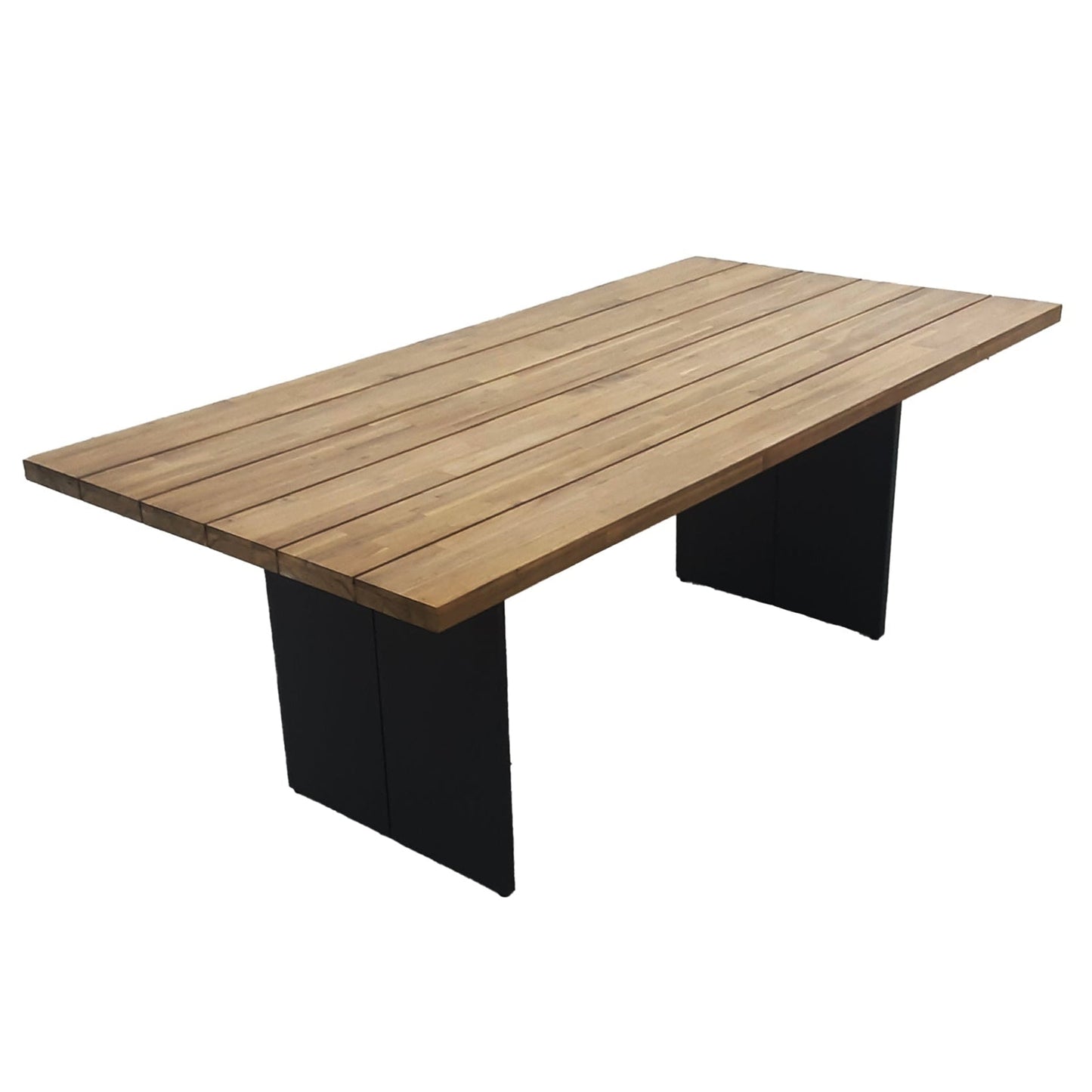 Naples Wood Top Outdoor Dining Table-Outdoor Dining Tables-LH Imports-LOOMLAN