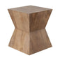Nara Sculptured Design Wooden Pedestal End Table - LOOMLAN - Diamond Sofa - Side Tables