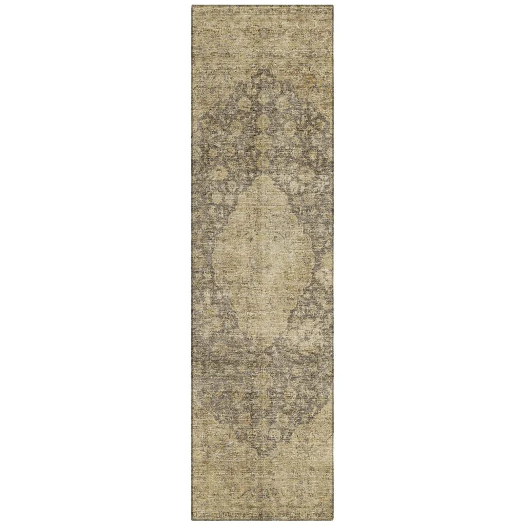 Naraxa Brown Washable Indoor - Outdoor Rug - LOOMLAN - LOOMLAN Rugs - Outdoor Rugs