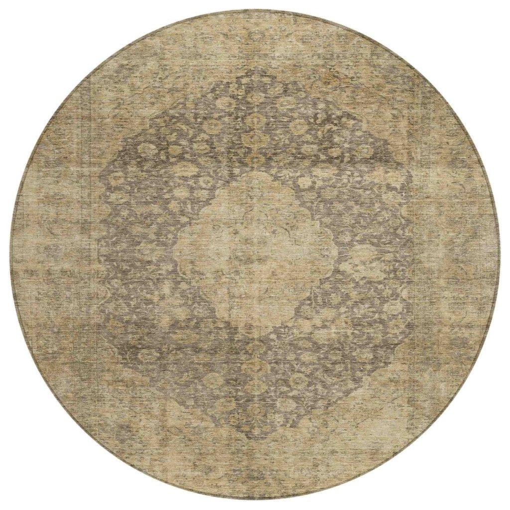 Naraxa Brown Washable Indoor - Outdoor Rug - LOOMLAN - LOOMLAN Rugs - Outdoor Rugs