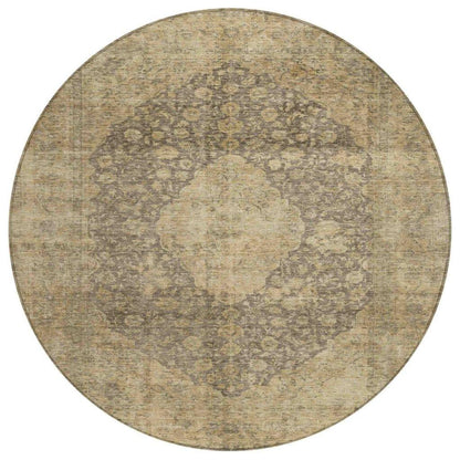 Naraxa Brown Washable Indoor - Outdoor Rug - LOOMLAN - LOOMLAN Rugs - Outdoor Rugs