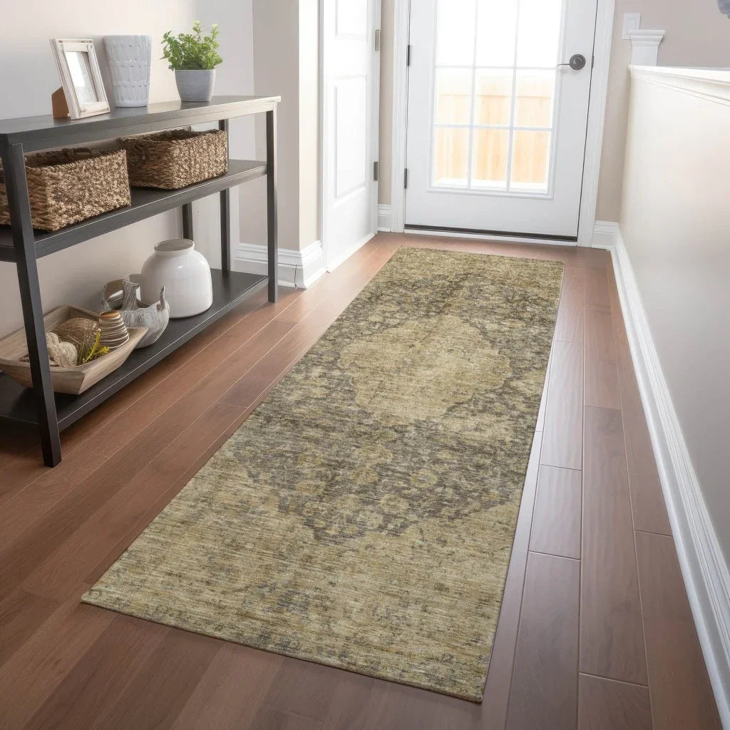 Naraxa Brown Washable Indoor - Outdoor Rug - LOOMLAN - LOOMLAN Rugs - Outdoor Rugs