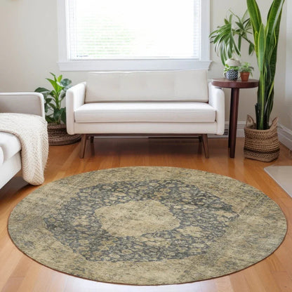 Naraxa Gray Washable Indoor - Outdoor Rug - LOOMLAN - LOOMLAN Rugs - Outdoor Rugs