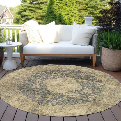 Naraxa Gray Washable Indoor - Outdoor Rug - LOOMLAN - LOOMLAN Rugs - Outdoor Rugs