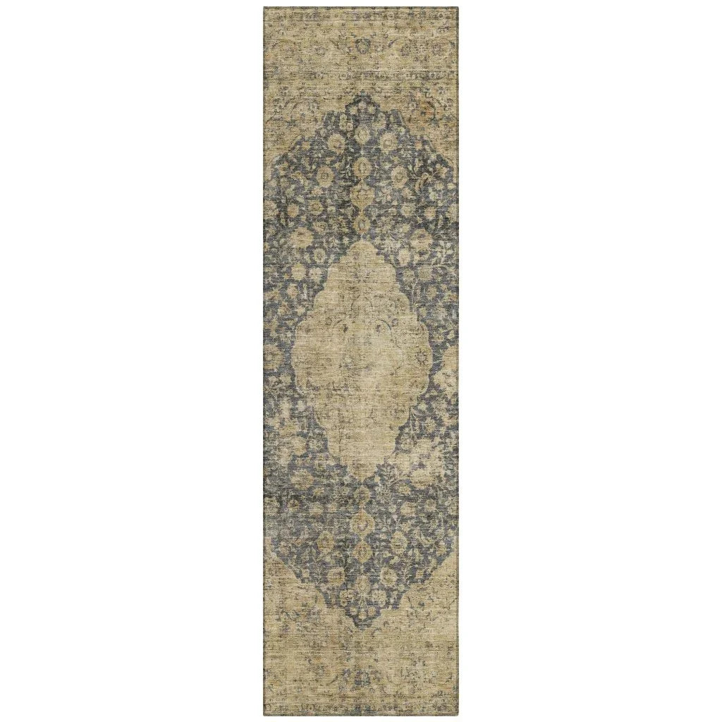 Naraxa Gray Washable Indoor - Outdoor Rug - LOOMLAN - LOOMLAN Rugs - Outdoor Rugs