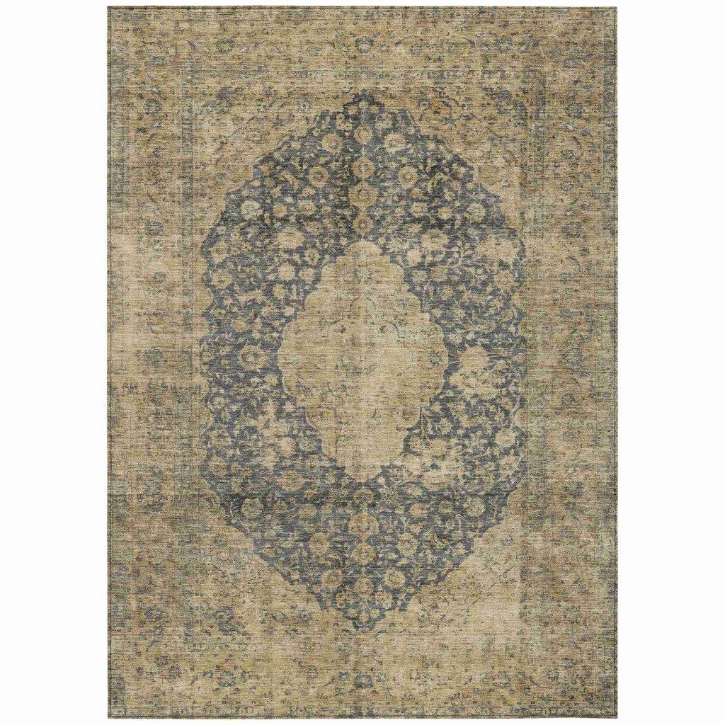 Naraxa Gray Washable Indoor - Outdoor Rug - LOOMLAN - LOOMLAN Rugs - Outdoor Rugs